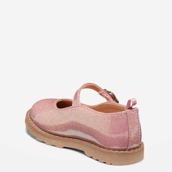 Pink Glitter Kids Mary Jane Shoes - Picture 3 of 4